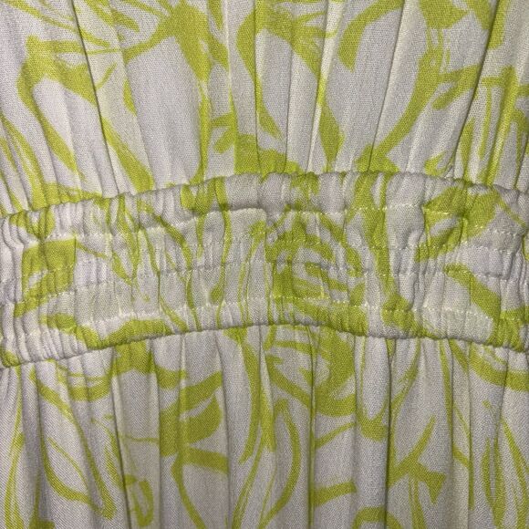 Torrid Neon Yellow Floral Skater Mini Dress With Pockets Plus Size 2 NWT - Picture 4 of 10